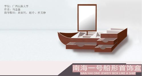 南海Ⅰ号杯文化创意产品设计大赛设计作品 南海一号船形首饰盒